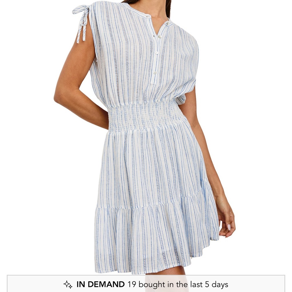 Striped Blue and White Dress